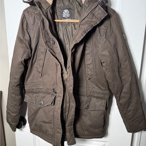 💷 English Laundry Sherpa-Lined Hooded Jacket (M)
